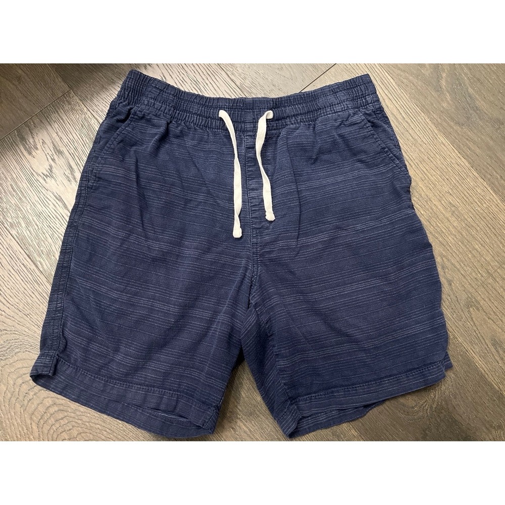 Old Navy Men's Micro-Stripe Twill Jogger Shorts Medium Navy Blue Elastic